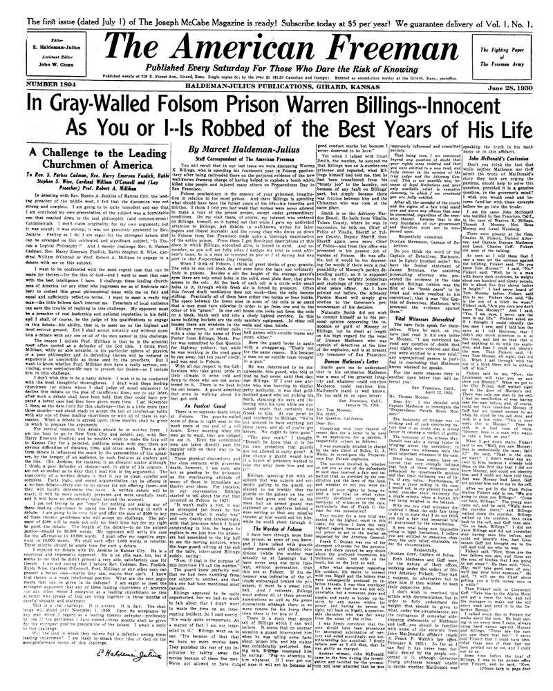 The American Freeman, Number 1804, June 28, 1930.